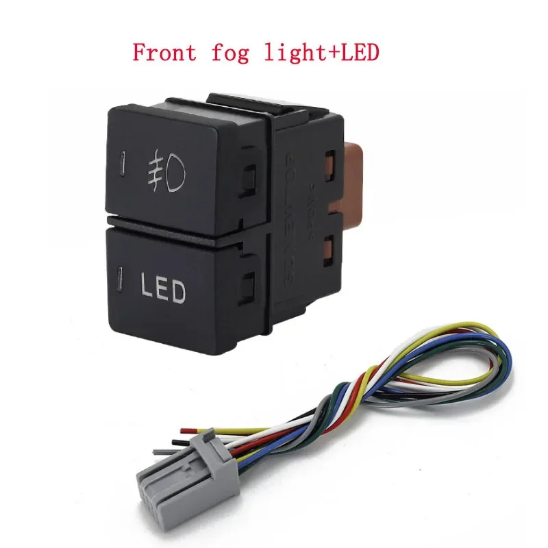 For Honda CRV 2017-2021 1PC Dual Rocker Switch for Fog Lights LED Headlights and Radar System Power Supply Control
