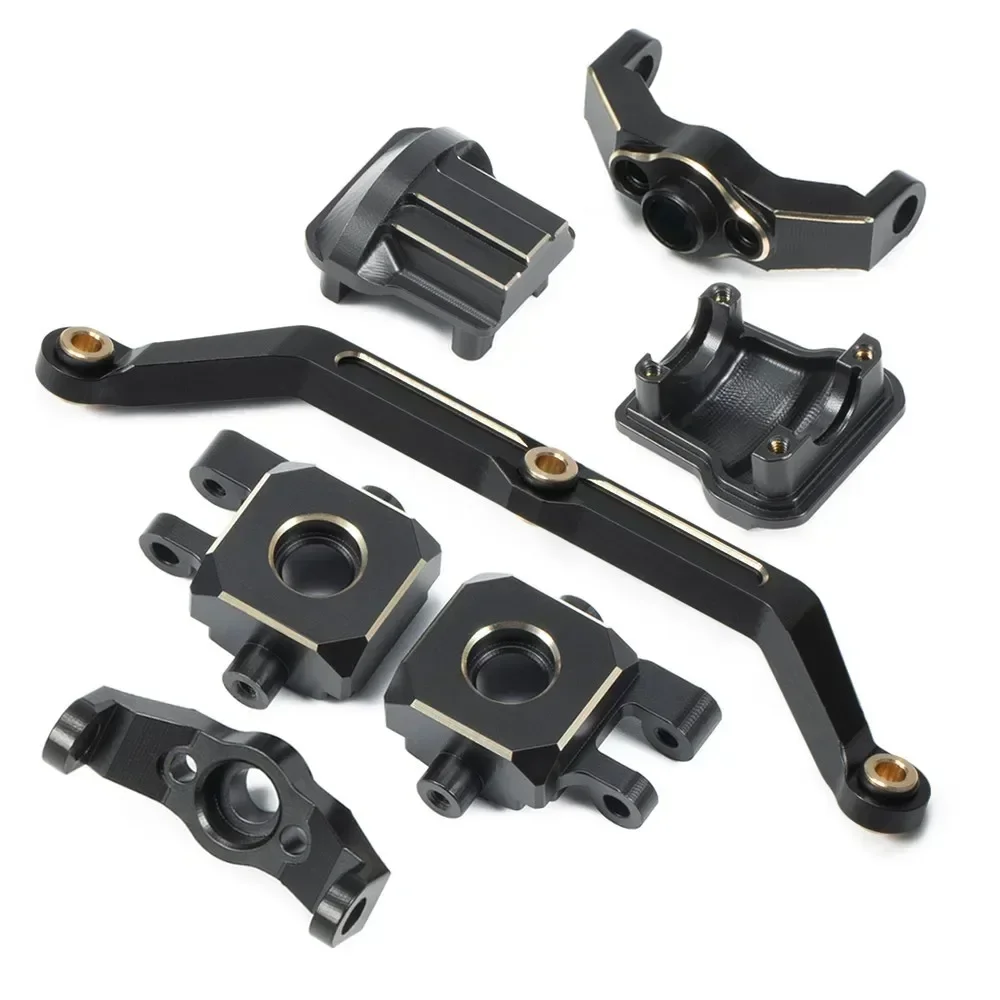 TRX-4M Brass Weight Steering Link Blocks Knuckle Diff Cover Caster Blocks for 1/18 RC Crawler CCar TRX4M DEFENDER Upgrade Parts