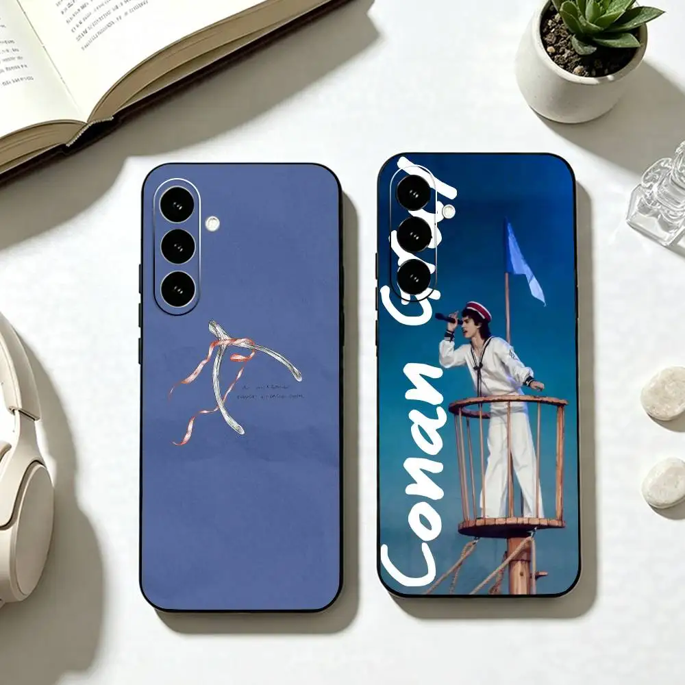 C-Conan Gray Wishbone  Phone Case For Samsung Galaxy A73,A72,A71,A70,A53,A52,A51,Others Soft Black Cover