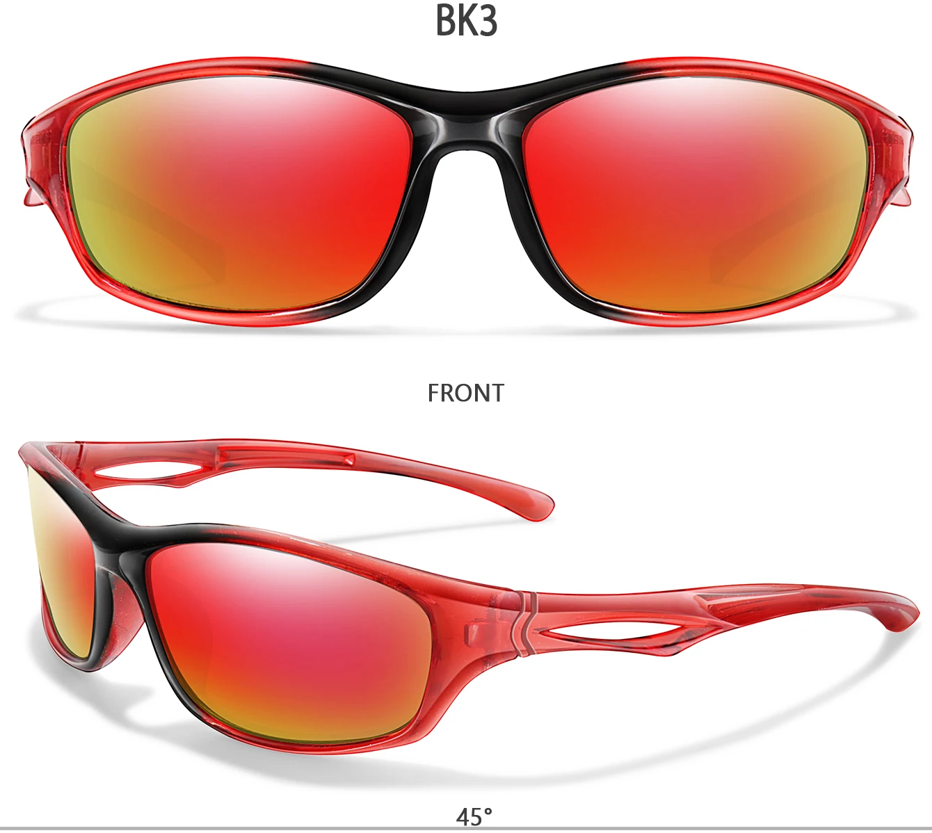 Modische Sonnenbrille für Kinder unter 8 Jahren, ovaler Rahmen, hohle Sportbrille, Kinderbrille zum Laufen, Reiten, Baseball, UV400-Schutz – Detail 6