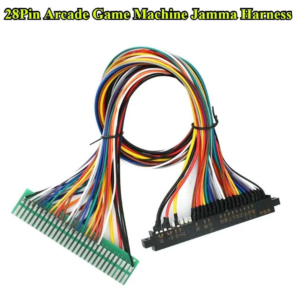 1/2Pcs 28Pin Jamma Extension Cable Arcade Game Machine Jamma Harness Connectors Gold Finger for Arcade Game Parts Coin Operator