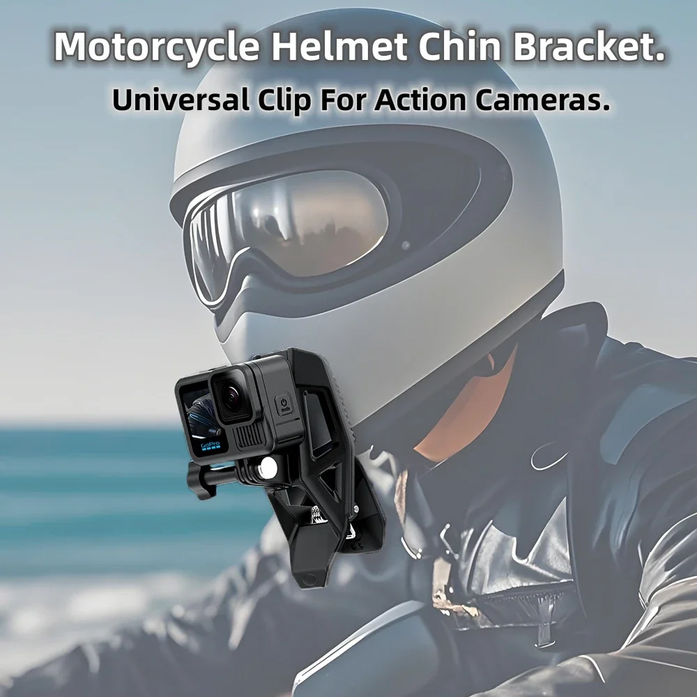 Motorcycle Helmet Chin Bracket Mounts Sport Camera Clip for DJI Osmo Action 5pro 4 3 / Gopro / Insta360 / SJCAM Accessories