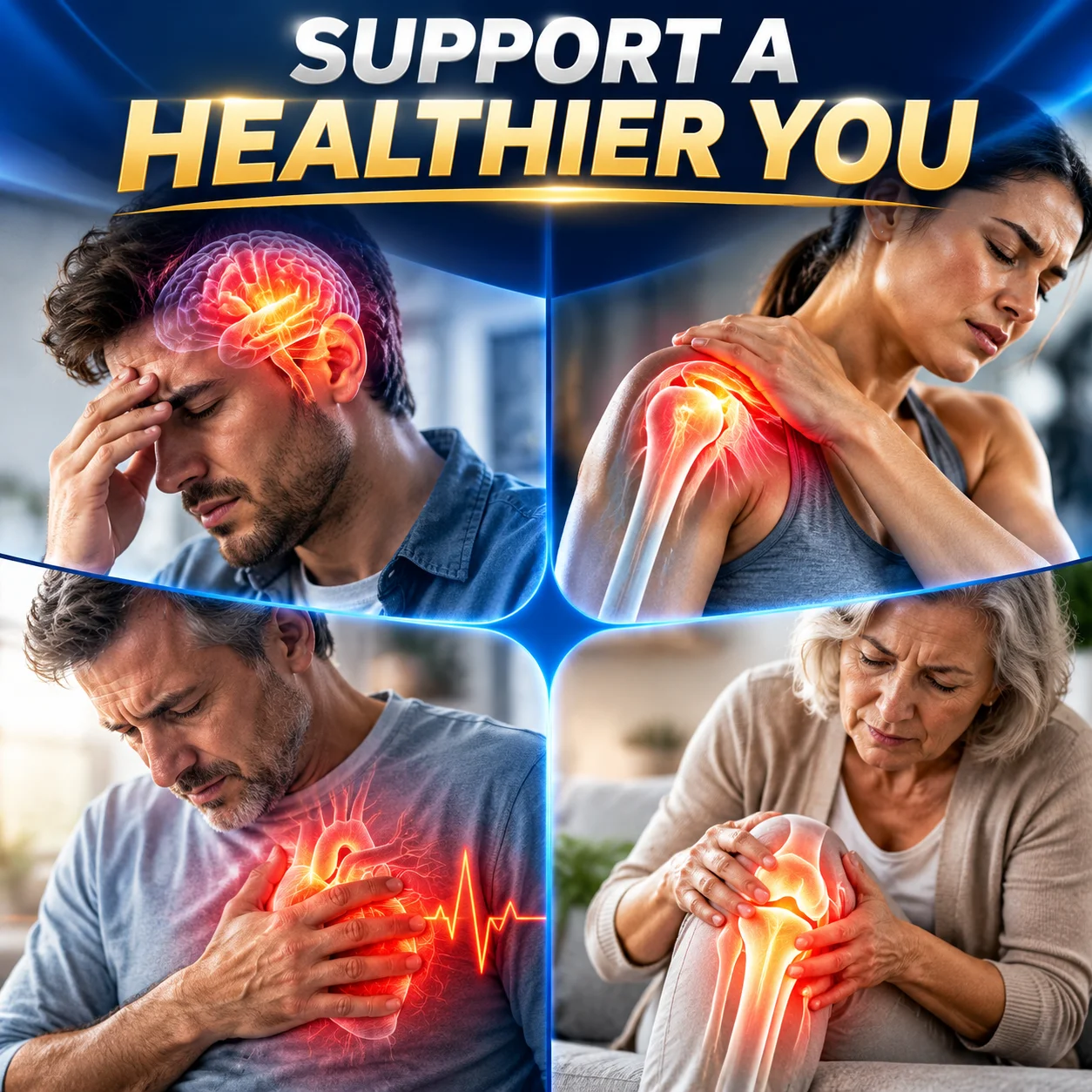 Omega-3 D3+K2 Capsules, with EPA, DHA, CoQ10 & Astaxanthin, Support Heart Health, Maintain Bone Strength, Boost Immune System