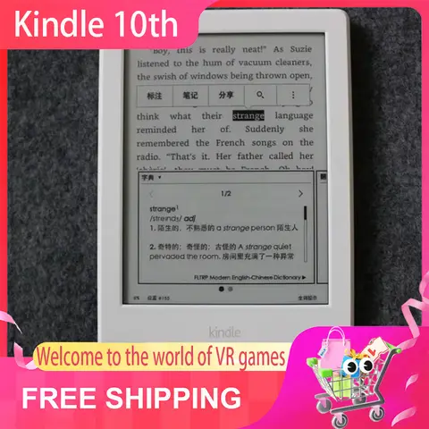 Kindle 10th Generation E-book Reader 4G/8G Ereader 6inch E-ink Touch Screen with Backlight Reading Light 167ppi used In stock!