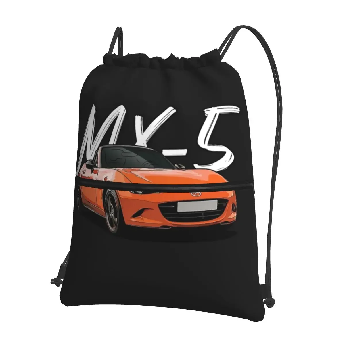 Mazda MX-5 30th Anniversary Portable Backpacks Drawstring Bag Casual Drawstring Bundle Pocket Storage Bags For School Students