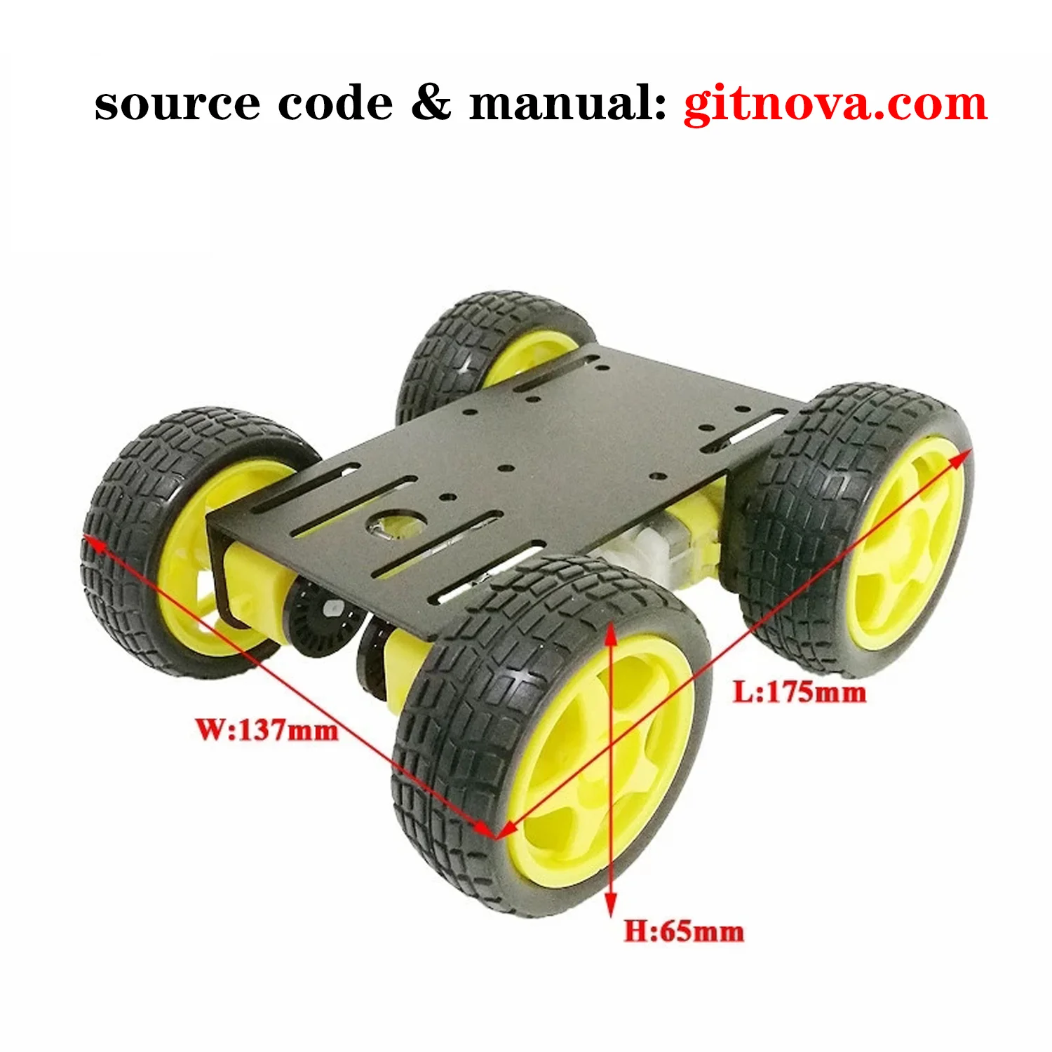 Nueva llegada 4WD chasis de coche Robot de Metal C101 con cuatro ruedas de Motor TT para Arduino Uno R3 DIY Maker Kit de enseñanza educativa