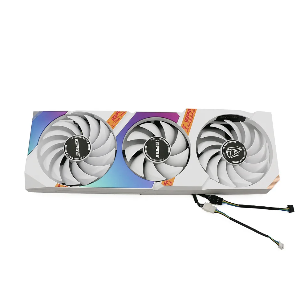 DIY 4Pin Cooler Fan Replace For COLORFUL GeForce RTX 3080 3070 3060 Ti iGame Ultra OC White RTX3080 RTX3070 Graphics Card Fan