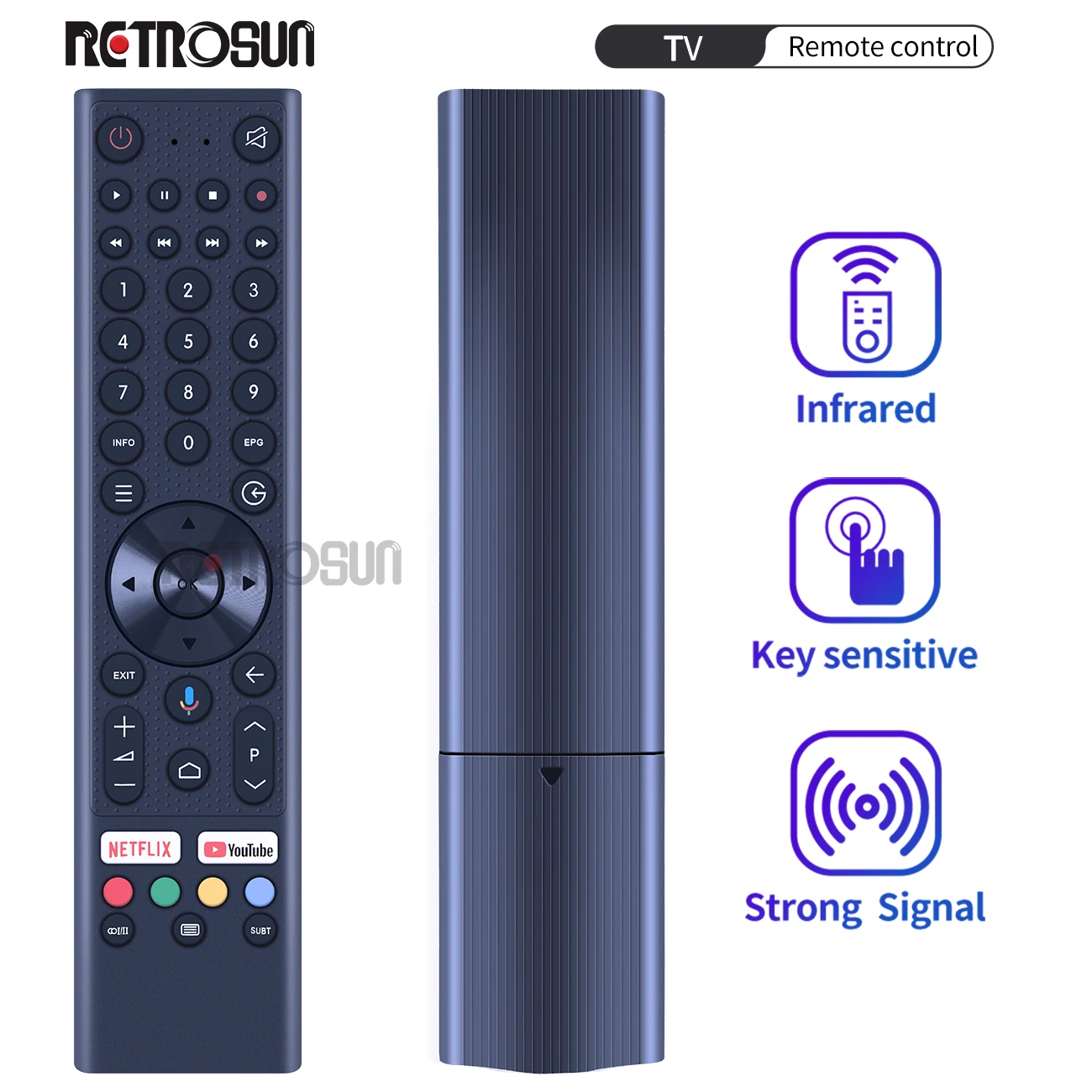 New for JVC TV Smart tech hr46a stt001 RM-C3414 30604611CXHUN004 NO vocie Remote Control