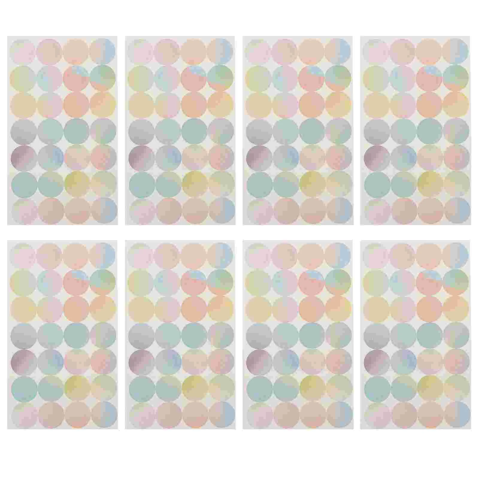 16 Sheets Round Stickers Loose-leaf Paper Patch Hole Protection Repair Punch Reinforcement Label Binder Circles Office