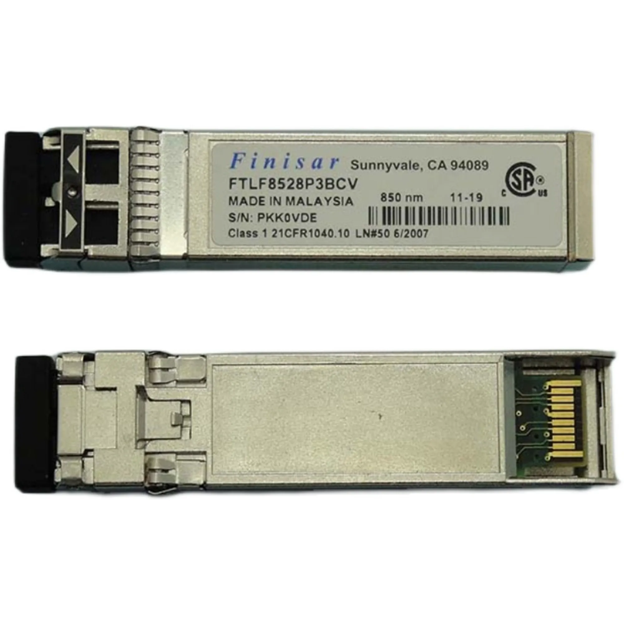 finisar FTLF8528P3BCV 8GB SFP+ SW 850nm 300m Fibre Channel Transceiver Module finisar 8g sfp Transceiver/8g sfp fiber switch