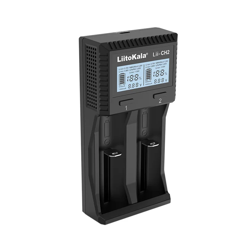 Liitokala Lii-CH2 Lii-500 Lii-CH4 18650 Battery Charger for NiMH LiFePO4 Li-ion 3.7V 1.2V 3.2V 21700 26650 14500 18350 AA AAA