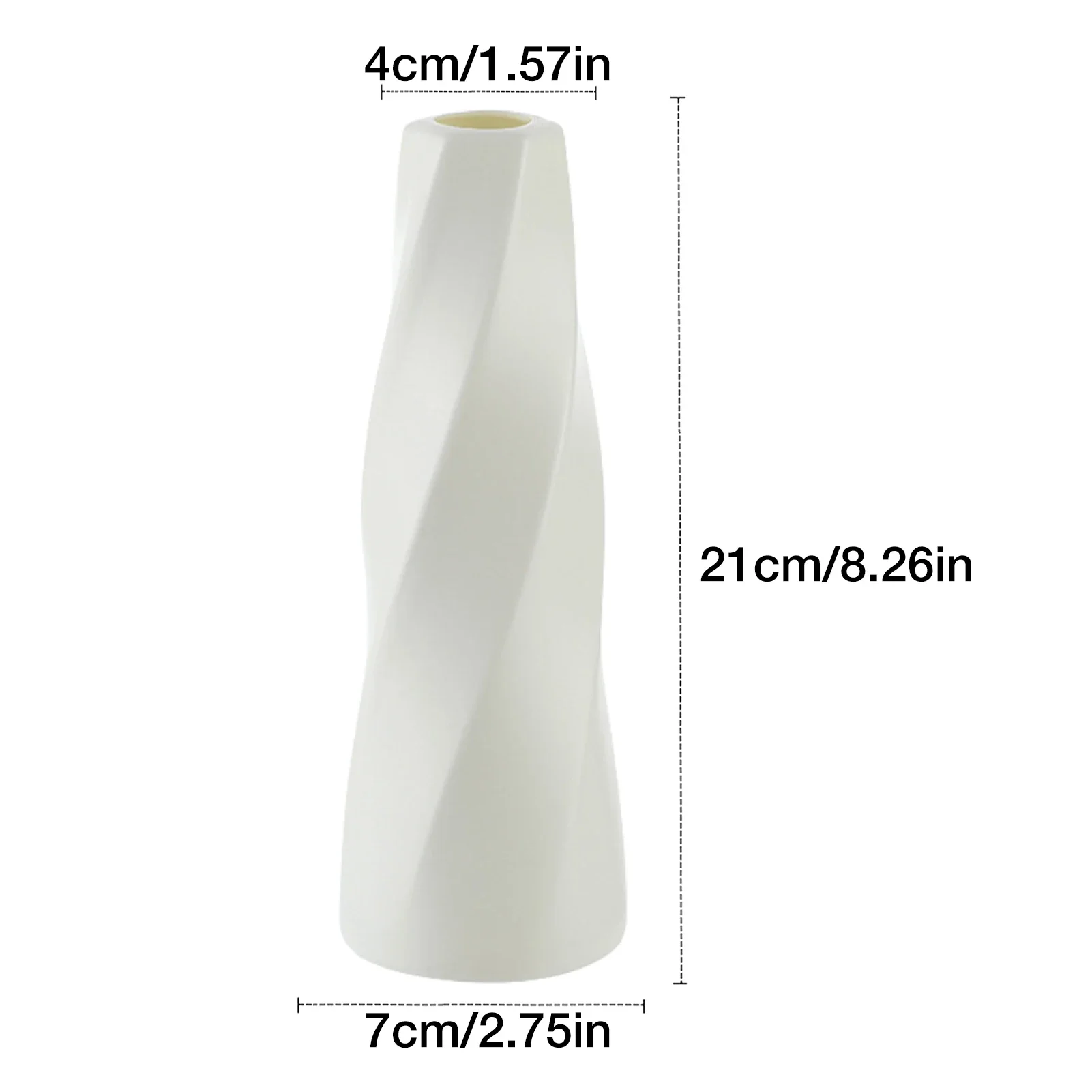 モダンで壊れない装飾花瓶、造花、フェイクフラワー用 - 簡潔なデザインの丈夫なPE製花瓶