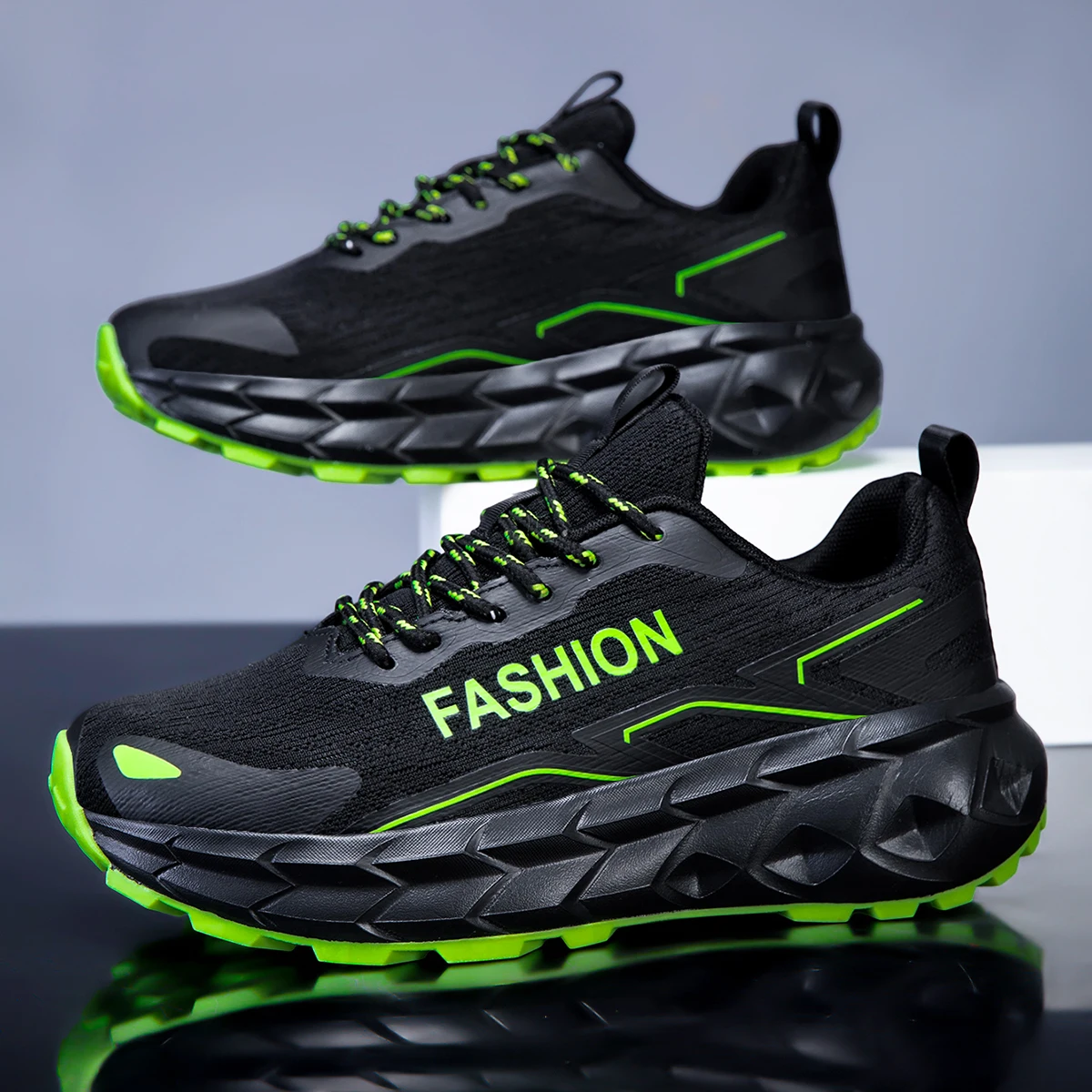 Herren-Tennisschuhe mit Chunky-Keilsohle, bequeme Outdoor-Schuhe, rutschfest, Designer-Herrenschuhe, modische Frühlingstrends, Herren-Freizeitschuhe_voghion.com