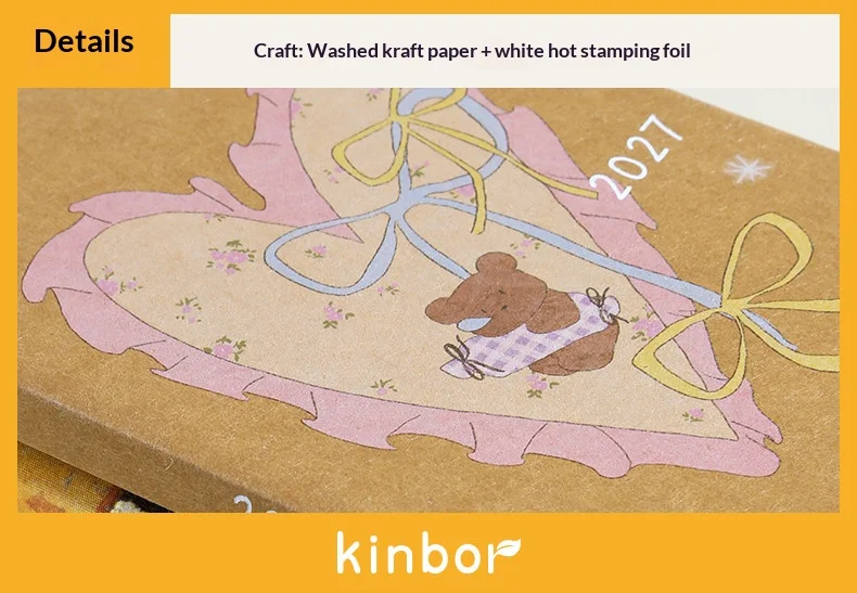 Kinbor 2027 Wochenplaner Notizbuch 10 Muster 78g Papier Monatsplaner Terminplaner Selbstdisziplin To-Do-Liste Planificador Semana – Detail 30