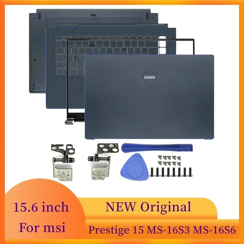 NEW For MSI Prestige 15 P15 MS-16S3 MS-16S6 Notebook Screen LCD Back Cover/Front Bezel/Hinges/Palmrest/Bottom Case Accessories