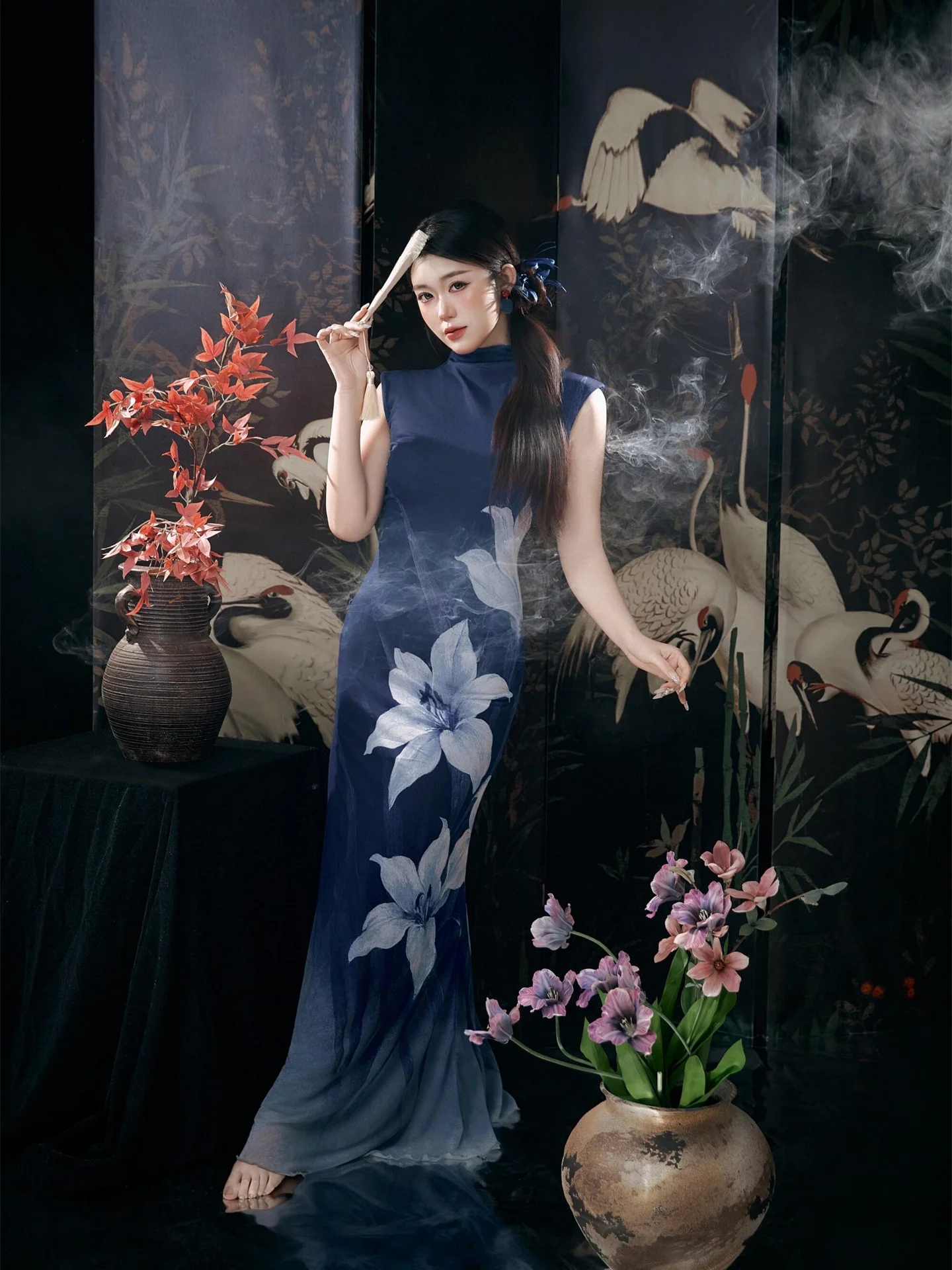 

New Chinese Sle Photoaphy Costume for Girls Art Photo oot Traditional National Faion Stage Performance Clothes