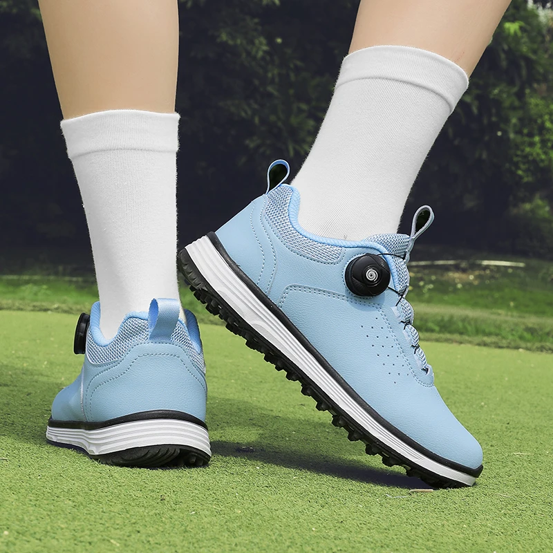 Sepatu Golf wanita, alas kaki Golf profesional nyaman anti Slip ringan