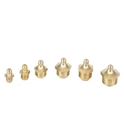 M4 M5 M6x0.75 M6x1 M8x1 M8x1.25 M10x1 M10x1.25 M12x1 M12x1.5 M14x1 M14x1.5 Brass Grease Zerk Nipple Fitting For Oil Grease Gun