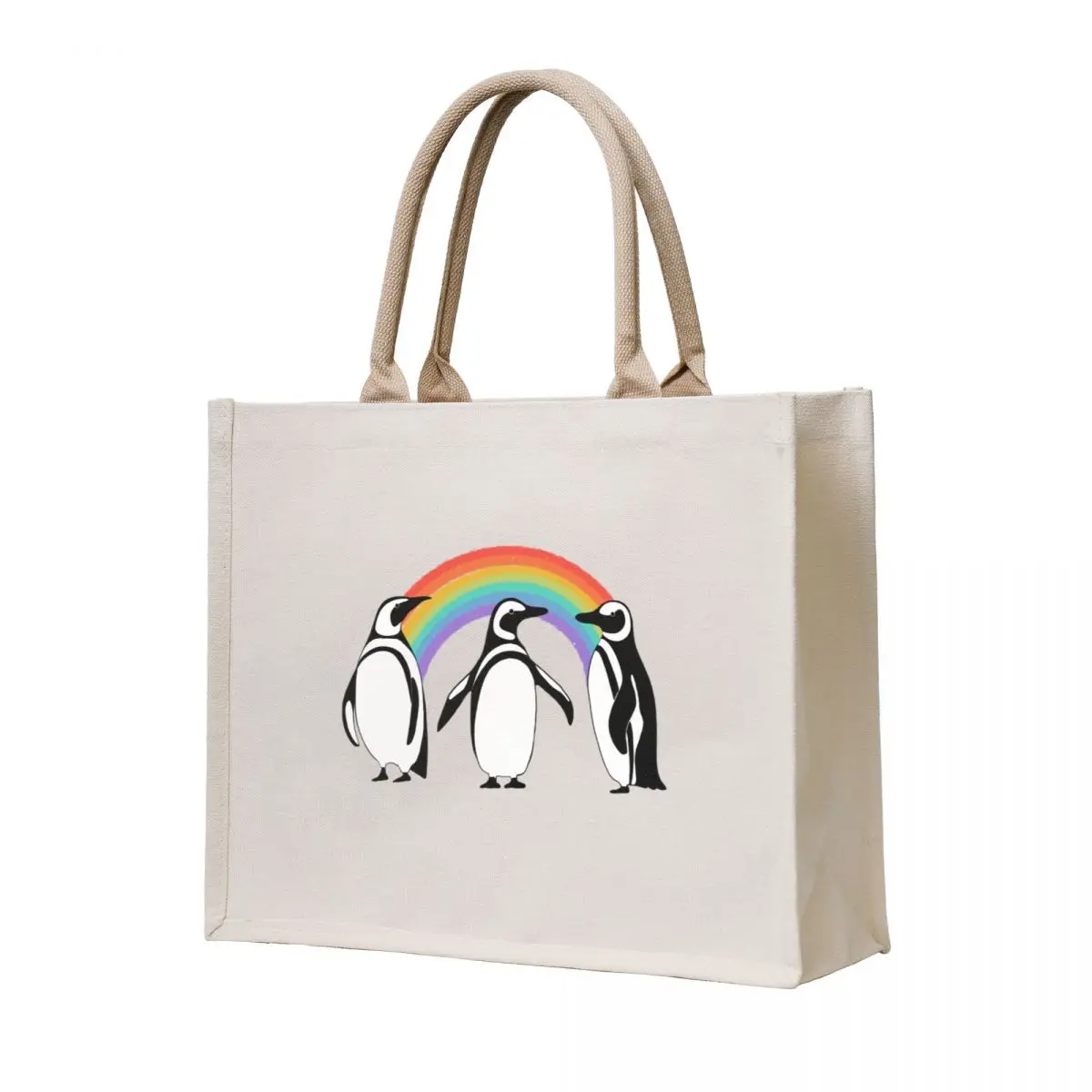 

rainbow penguin Tote Bag cloth bag woman cute pouch bag hand bags