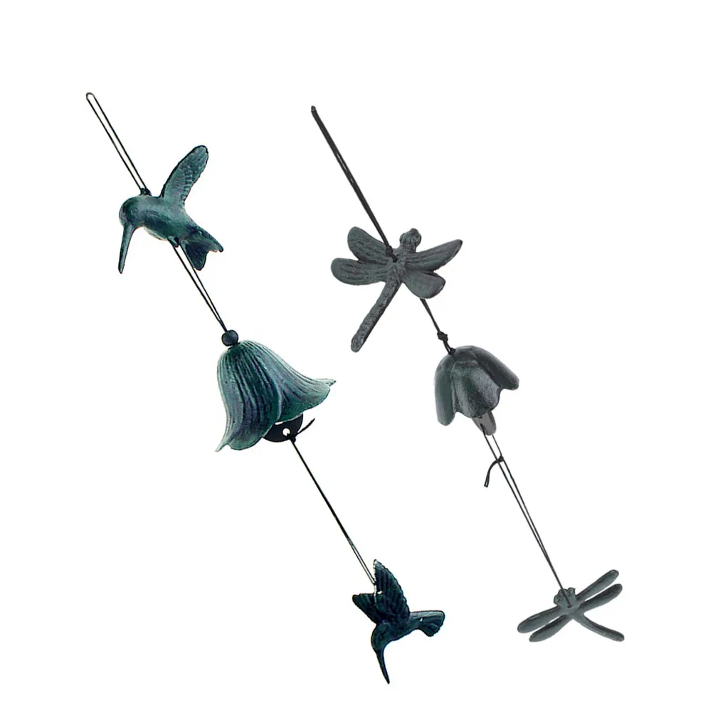 

2 шт. японские ветряные колокольчики, подвесные украшения из железа и бумаги, ветряные колокольчики для двора, газона, внутреннего двора, декора гостиной, ретро-декор для сада