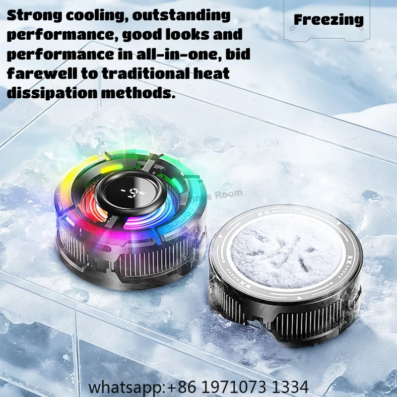 CX15 Mobile Phone 5V/3A AI Freeze PUBG Game Cooler Semiconductor Magnetic/Back-clip Cooling Fan Radiator for Android