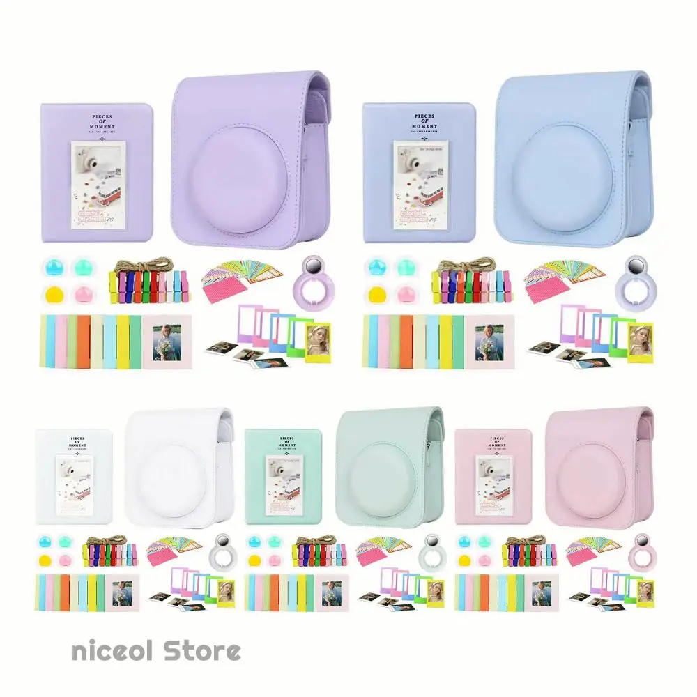 

7-in-1 Instant Camera Accessories Bundle Include Photo Album Selfie Lens Stickers Frames for Fujifilm Instax Mini 12 Instant Cam