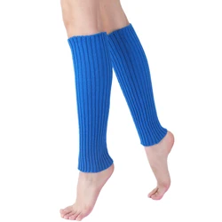 Jambières thermiques au genou pour femmes, chaussettes de botte, sans pieds, document solide, chaud, filles, automne, hiver