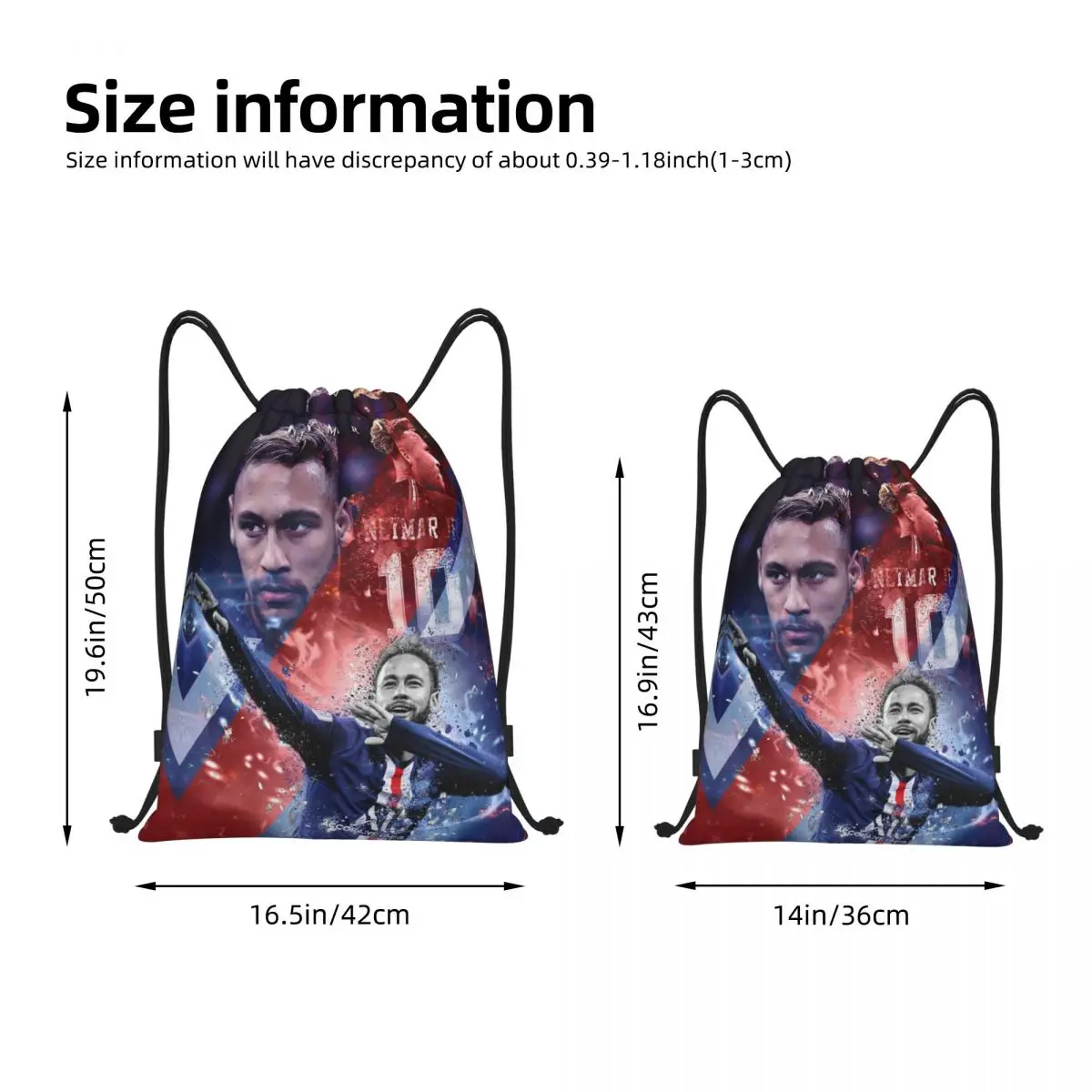 Neymars And Da Silvas Cute Drawstring Bags Gym Bag Infantry pack Sports activities Backpack Nerd