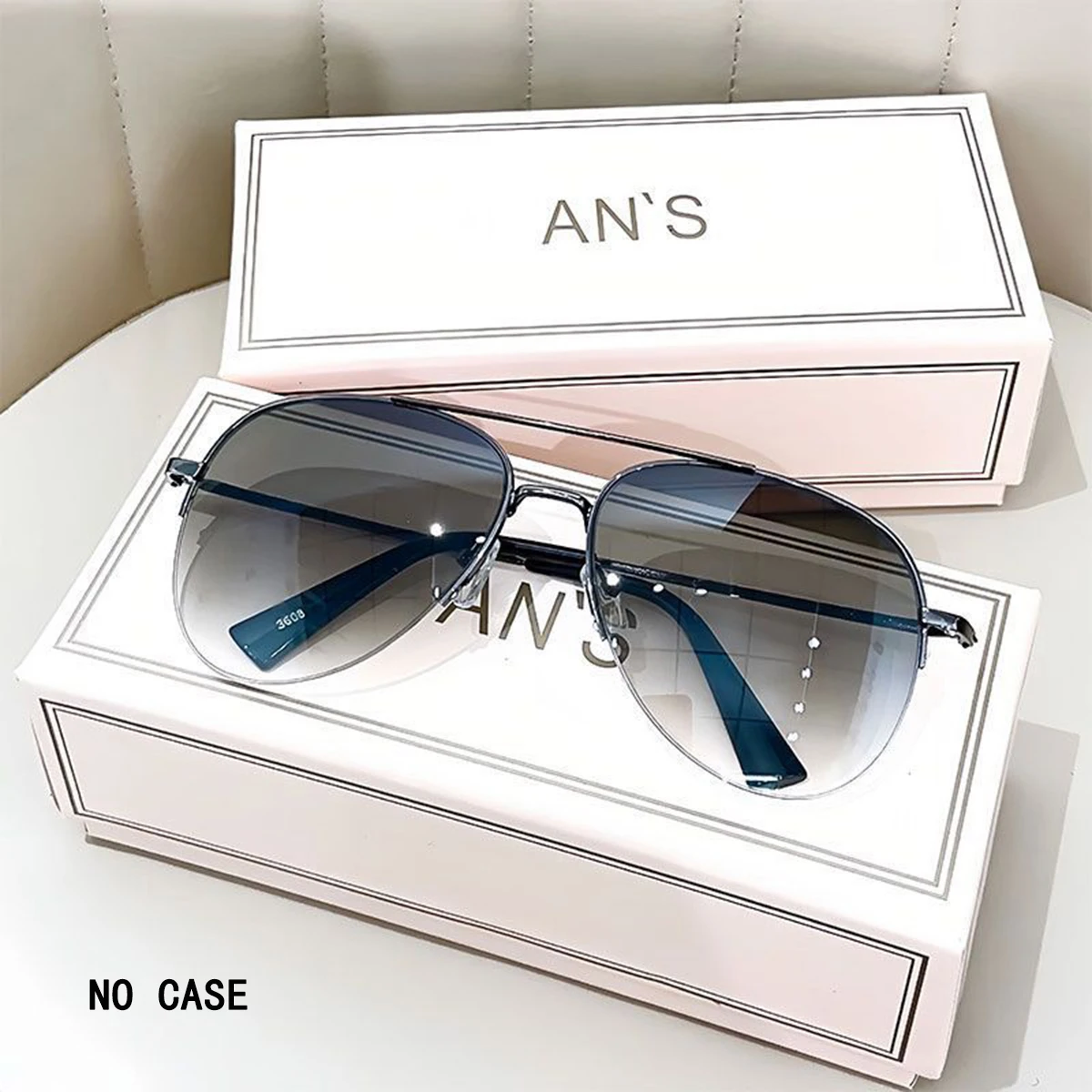 1pc Aviator Fashion Groot gezicht Rijden Rijden Stijlvolle trendy persoonlijkheidszonnebril voor heren