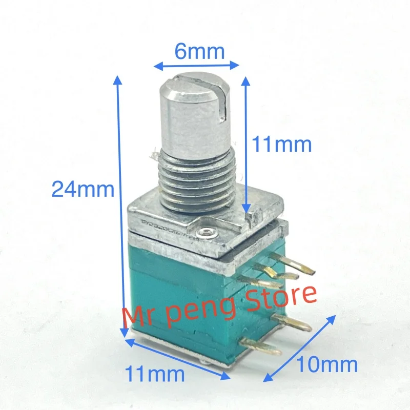 2pcs for Type 09 precision potentiometer single B10K with switching shaft length 11mm