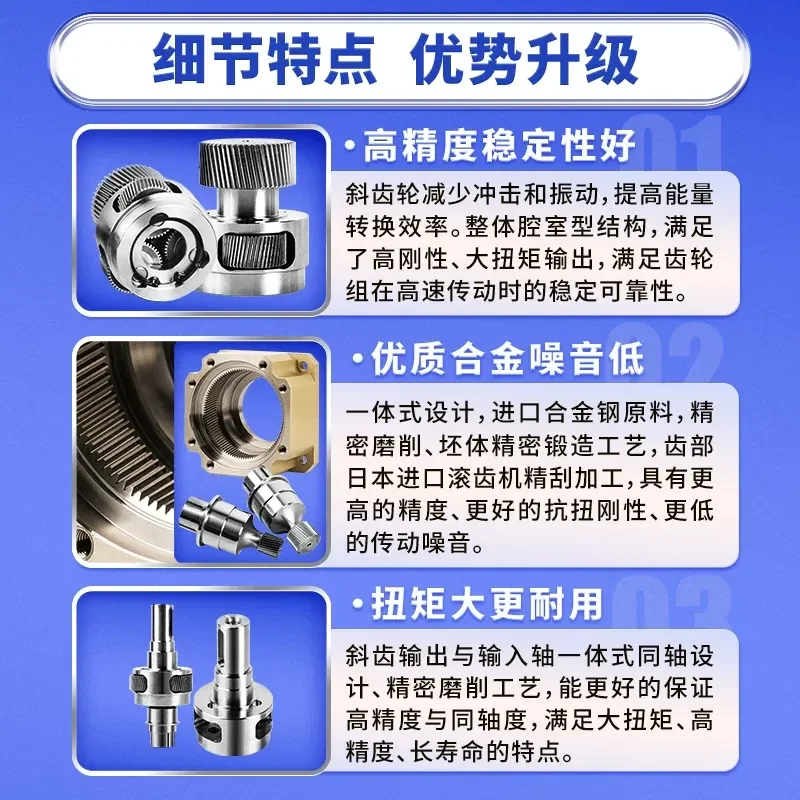 for Helical Gear Reducer AE70 AE90 AE120 Planetary Gearbox High Precision Industrial Transmission Component