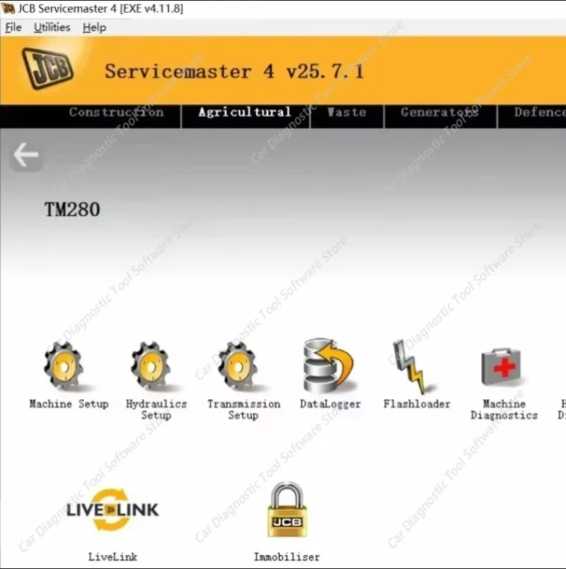 

2025.07 Диагностическое программное обеспечение JCB ServiceMaster 4 V25.7.1 с 1 бесплатной одноразовой активацией, новейшая версия