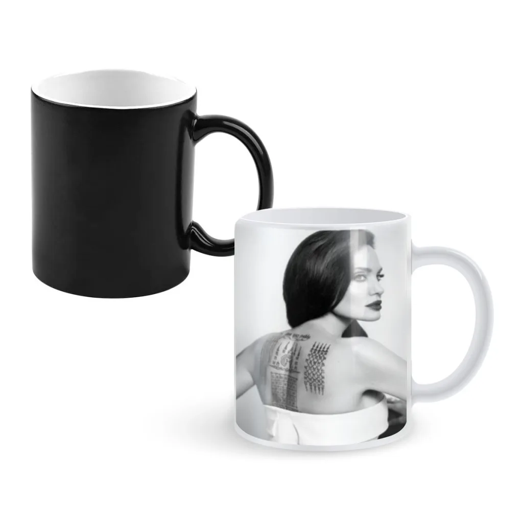 

Angelina Jolie Tie Newest Design Coffee Mugs Heat Color Changing Milk Tea Cup Colorcup For Birthday Gifts