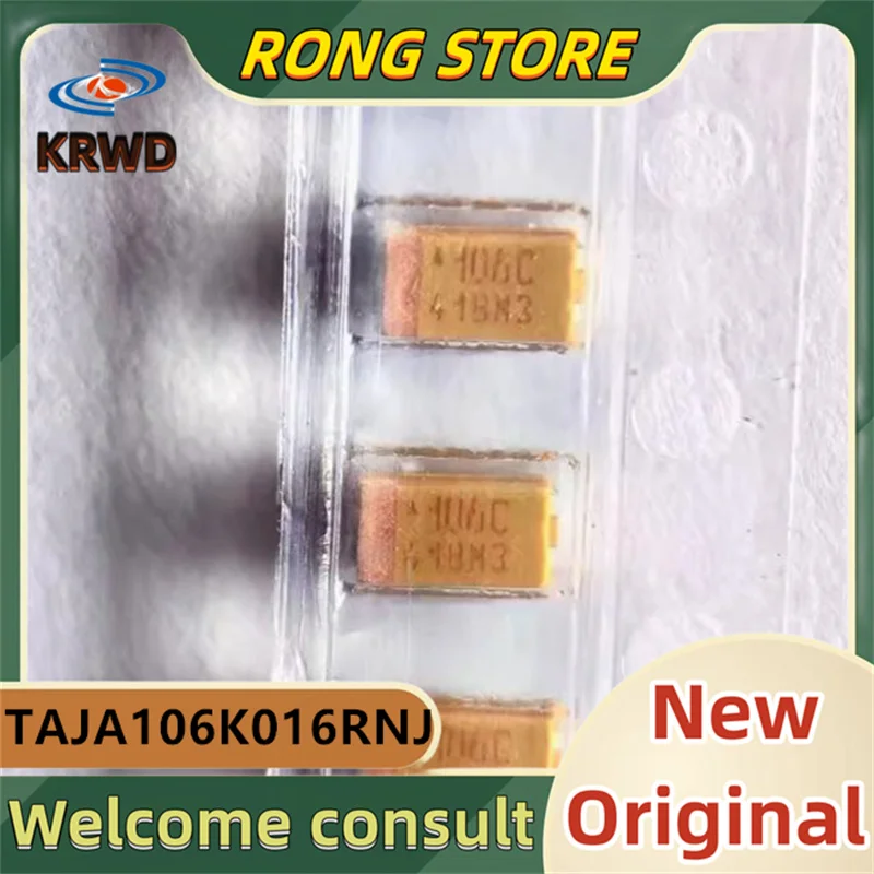 50pcs 106C New and Original TAJA106K016RNJ CASE-A-3216 10uF ±10% 16V SMD