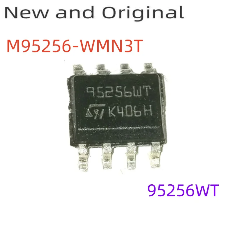 M95256-WMN3TP 95256WT SOP8 New and Original 256Kbit and 128Kbit Serial SPI Bus EEPROM With High Speed Clock