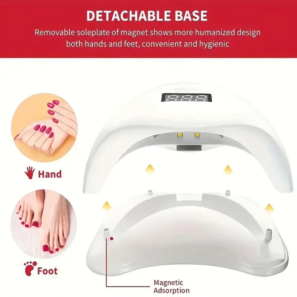 LINMANDA SUN5 ongles UV lampe à LED sèche-ongles Gel vernis à ongles avec 4 minuteries capteur automatique LCD affichage lampe à ongles professionnelle