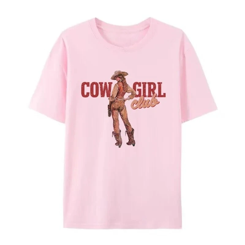 Bonito cowgirl clube t camisa retro boho país ocidental gráfico camisetas vintage estética rodeio camisetas roupas de moda feminina