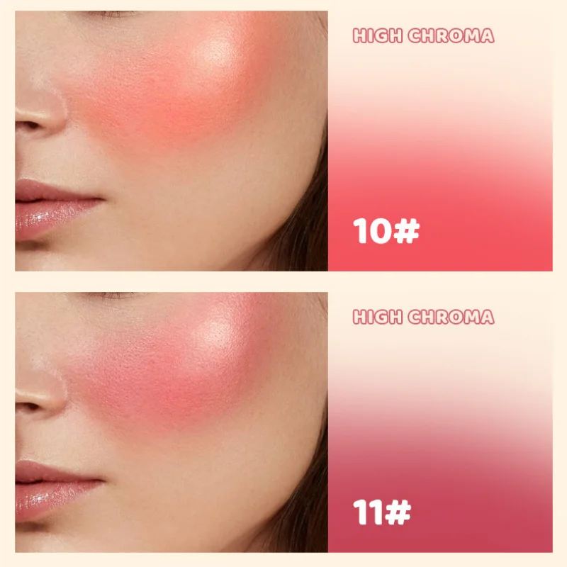 Paleta różu do twarzy Nude Matte Blush Pink Orange Tint Makeup Blush Paleta Długotrwały Rozświetlający Twarz Koreański Czysty Sexy Nowy Puder do Róży