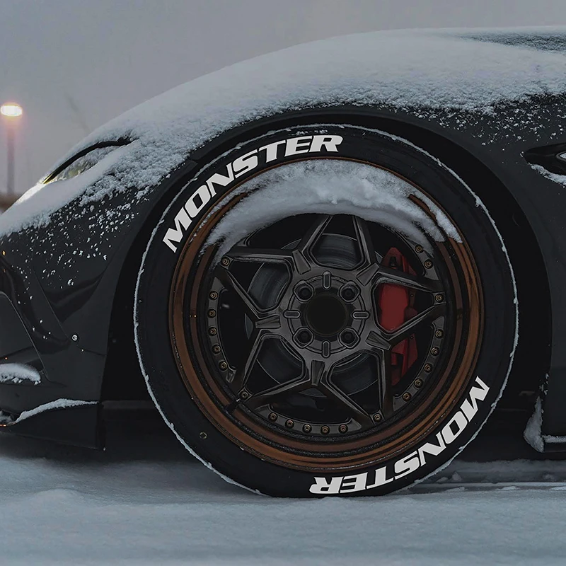 

MONSTER 3D Letters Tire Stickers (No Glue Included) High Quality 3D Effect Weatherproof Easy to Stick Wheel Accessories