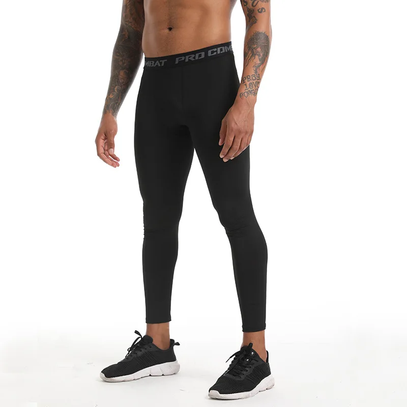 Men's black and white sports leggings coolquick drying leggings leggings running pants basketball exercise shorts activity short image 4