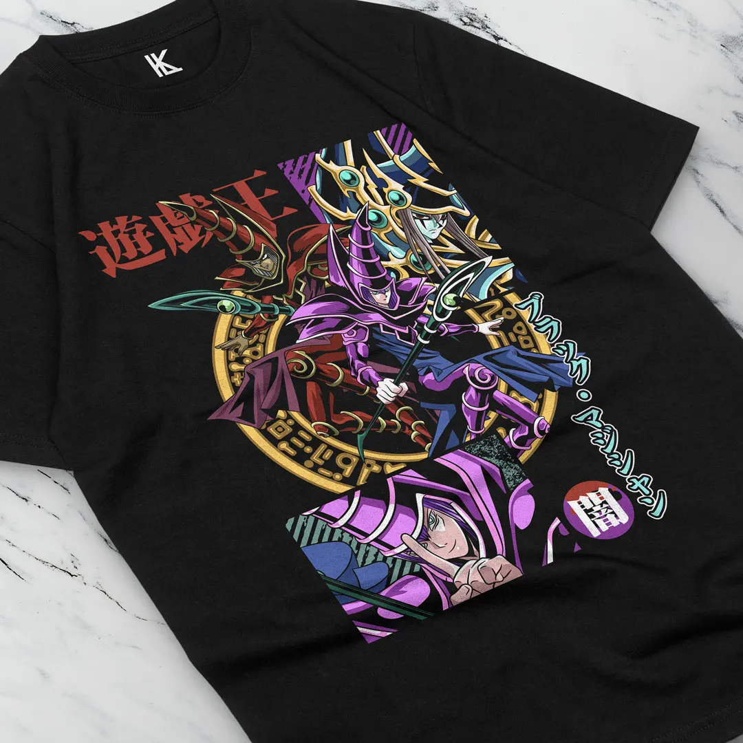 Mago Oscuro Yu-Gi-Oh Shirt Dark Magician Anime Yu Gi Oh Yami Atem Gift Shirt Cotton All Sizes