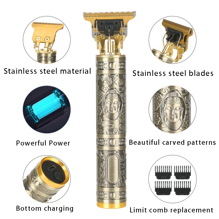 آلة حلاقة T9 كهربائية لاسلكية للرجال ، آلة تشذيب التنين ، آلة قص الشعر ، ماكينة حلاقة