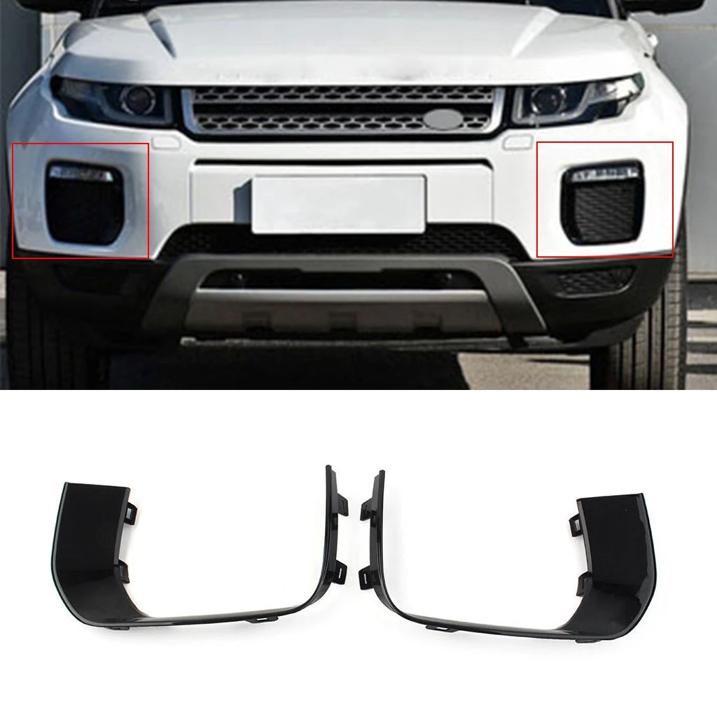 2Pcs Front Bumper Fog Light Trim For Land Rover Range Rover Evoque L538 2016-2019 Car Accessories