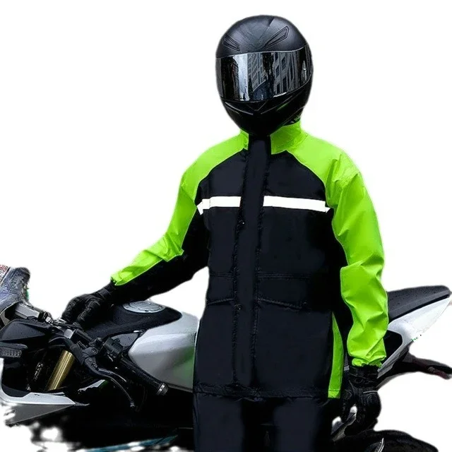 

Rainproof motorcycle raincoat rain pants set split men's full body rainstorm-proof locomotive windproof waterproof cycling suit