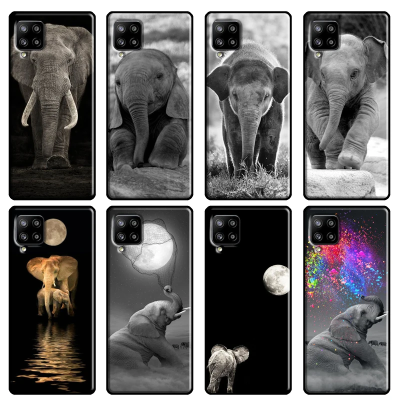 Baby Elephant Moon Soft Case For Samsung A21S A52 A12 A31 A41 A51 A71 A20e M31 A10 A20 A40 A70 A50 A72 Coque