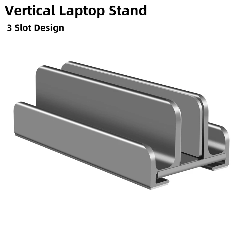 

Vertical Laptop Stand Holder Monut Desktop Stand Holder For Notebook 3 Slots Adjustable Widths 18 inch Stand