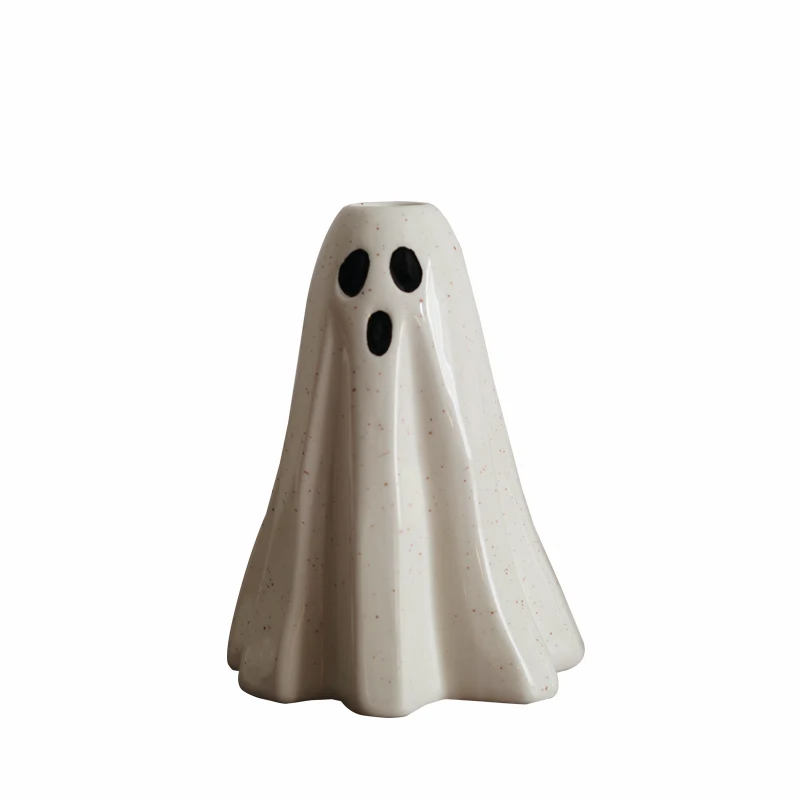 

Скандинавский милый керамический подсвечник в форме призрака, украшение для вечеринки на Хэллоуин