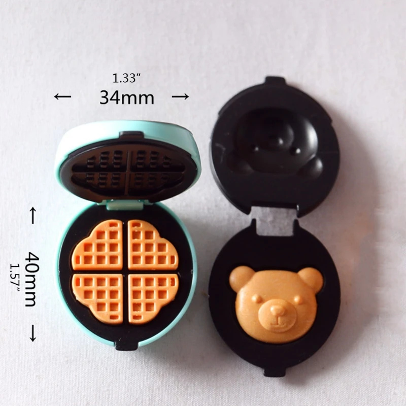 HUYU リアルなドールハウス ミニトースター プラスチック ワッフルメーカー キッズ キッチン プレイセット用