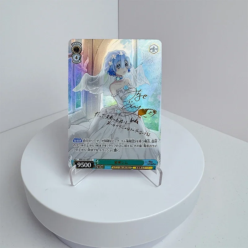 NEON GENESIS EVANGELION Ayanami Rei Rem Zero Two DIY Homemade Christmas Birthday Gift Bronzing Game Toys Collection Card