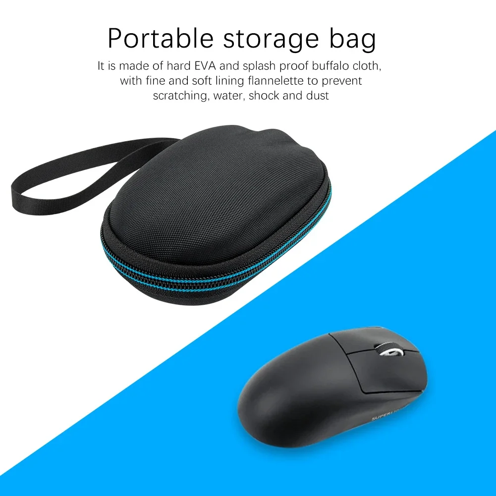 Bolsa de armazenamento portátil com zíper duplo, à prova d'água, mouse sem fio, estojo de transporte, à prova de arranhões para logitech m221/m220/m185/m170